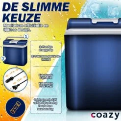 Coazy Koelbox 24L Elektrisch 12v 230 Volt - Met ECO Modus Voor Auto & Camping - Elektrische Frigobox Klein - Verkoelt En Verwarmt - Eco Modus - MiniBar - Electrische Mini Koelkast -Buitenkampeerwinkel 1200x1200 364