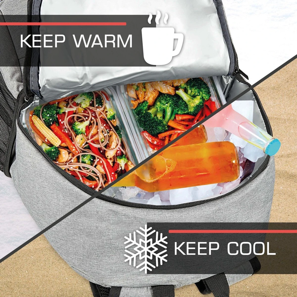 Bomoe Koeltas Rugzak IceBreezer KR45 Koelrugzak Grijs 45x19x33 Cm - 25 Liter 9 Bomoe Koeltas Rugzak IceBreezer KR45 Koelrugzak Grijs 45x19x33 Cm - 25 Liter - Afbeelding 9