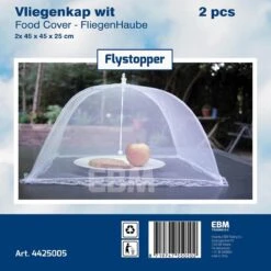 Vliegenkapjes Opvouwbaar 2 Stuks - Wit - 45 X 25 Cm | Flystopper -Buitenkampeerwinkel 1200x1200 599