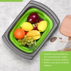 Buxibo - 3-Delige Keuken Vergiet Set Inklapbaar Groen/Grijs -Buitenkampeerwinkel 1200x1200 609