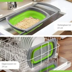 Buxibo - 3-Delige Keuken Vergiet Set Inklapbaar Groen/Grijs -Buitenkampeerwinkel 1200x1200 614