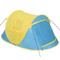 Pop Up Tent Waterkolom 1500 Mm/Cm² - Blauw - 2 Persoons -Buitenkampeerwinkel 1200x1200 642