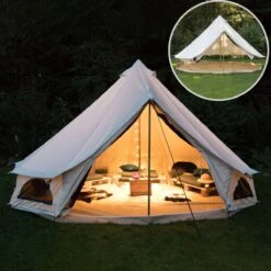 Skandika Tipii 400 Canvas Tent – Tipi-tenten – 8 Persoons Familietent - Campingtent – Muggengaas – 250 Cm Stahoogte – 400 Cm Diameter – 4000 Mm Waterkolom – Indische Tent, Partytent, Festivaltent – Outdoor, Camping, Tuin – Kamperen – Wit -Buitenkampeerwinkel 1200x1200 677