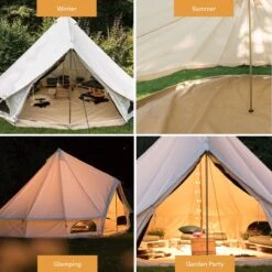 Skandika Tipii 400 Canvas Tent – Tipi-tenten – 8 Persoons Familietent - Campingtent – Muggengaas – 250 Cm Stahoogte – 400 Cm Diameter – 4000 Mm Waterkolom – Indische Tent, Partytent, Festivaltent – Outdoor, Camping, Tuin – Kamperen – Wit -Buitenkampeerwinkel 1200x1200 679