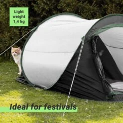 JEMIDI Tweepersoons Pop-up Tent - Opgooitent, Werptent Voor 2 Personen - Ideaal Als Festivaltent Of Kampeertent - Verschillende Kleuren -Buitenkampeerwinkel 1200x1200 769