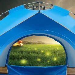 Fish Life Waterdichte Tent - Lichtgewicht Tent - Tent Voor 2-4 Personen - 200*200*140 Cm - Outdoor Camping Tent - Licht Blauw -Buitenkampeerwinkel 1200x1200 783