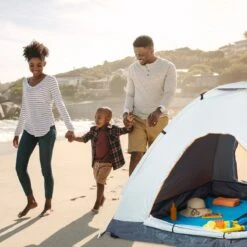 Relaxdays Strandtent Pop-up - Omkleedtent - 145x180 Cm - 2-3 Personen - Beachtent -compact - Oranje -Buitenkampeerwinkel 1200x1200 830