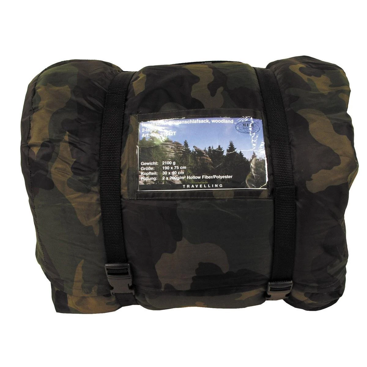 MFH - Pilotenslaapzak Woodland 2-laags 2 MFH - Pilotenslaapzak Woodland 2-laags - Afbeelding 2