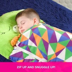Draak Slaapzak -160 Cms | Kinderslaapzak | Slaapzak Junior | Nappers | Children Sleeping Bag | Kinderen Slaapzak | Super Soft 2 In 1 Fun Pillow &Sleepy For Boys | Draak Slaapzak | Zachte Slaapzak | Knuffel Slaapzak | 2 In 1 Slaapzak | Kinderen -Buitenkampeerwinkel 1200x1200 969
