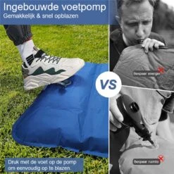 Hikr® Slaapmat 10cm+ Dikte - Comfortabel Luchtmatras - Zelfopblazend Met De Voet - TPU+40D Nylon - Slaapmatje Eenpersoons En Uit Te Breiden Tot Tweepersoons - Slaapmat Met Ingebouwde Pomp 10 Hikr® Slaapmat 10cm+ Dikte - Comfortabel Luchtmatras - Zelfopblazend Met De Voet - TPU+40D Nylon - Slaapmatje Eenpersoons En Uit Te Breiden Tot Tweepersoons - Slaapmat Met Ingebouwde Pomp -Buitenkampeerwinkel 1200x1200 988