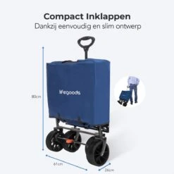 LifeGoods Bolderkar - Opvouwbaar - Tot 120KG - 103L - Extra Draagtas En Duwstang - Wasbaar Polyester - 98x45cm - Blauw/Grijs 17 LifeGoods Bolderkar - Opvouwbaar - Tot 120KG - 103L - Extra Draagtas En Duwstang - Wasbaar Polyester - 98x45cm - Blauw/Grijs -Buitenkampeerwinkel 1200x1200 997
