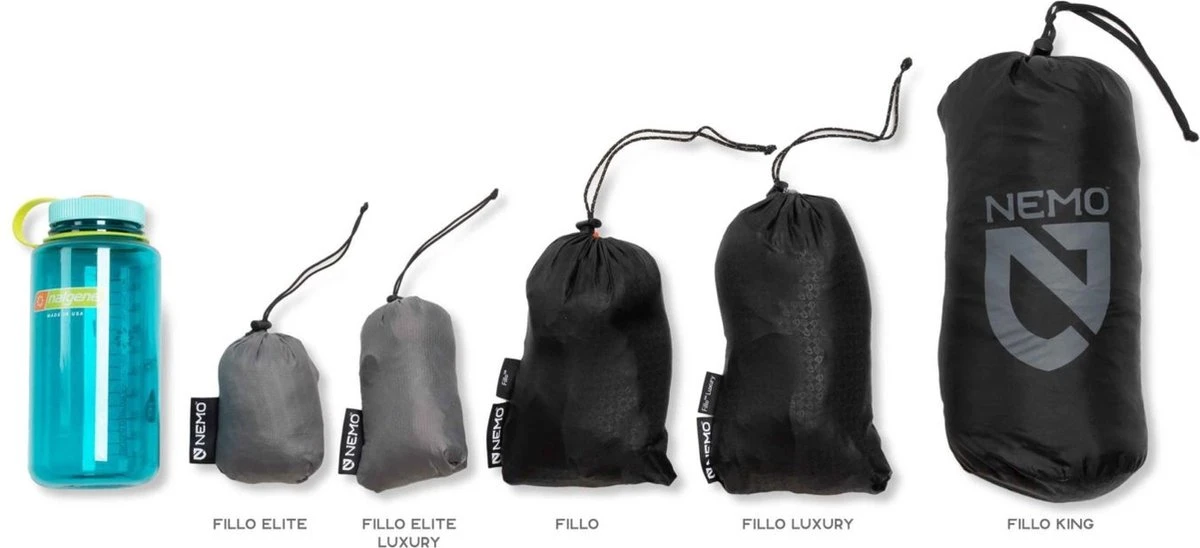 NEMO EQUIPMENT Fillo Elite Luxury Kussen - Midnight Gray 2 NEMO EQUIPMENT Fillo Elite Luxury Kussen - Midnight Gray - Afbeelding 2