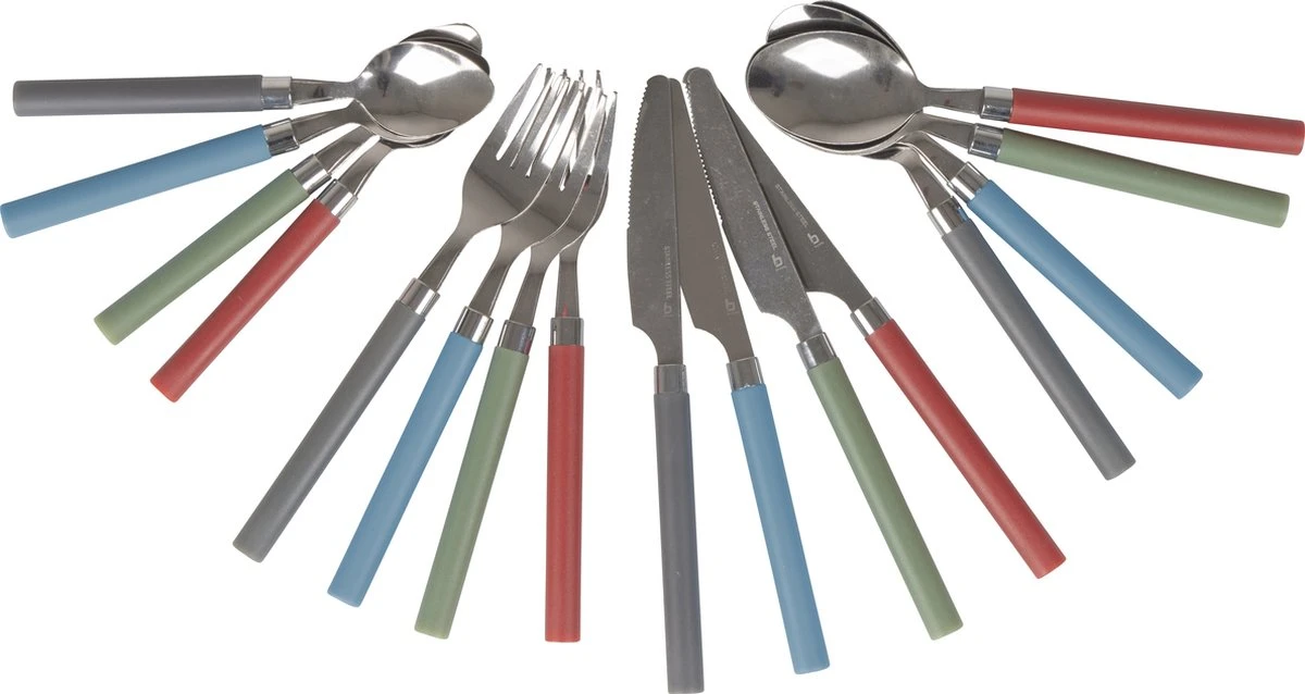 Bo-Camp Bestekset - 4-Delig - 1-Persoons - Groen 4 Bo-Camp Bestekset - 4-Delig - 1-Persoons - Groen - Afbeelding 4