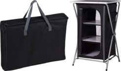 Pro Garden Campingkast Vouwbaar Met 3 Legplanken - Inclusief Draagtas - 60x53x97cm