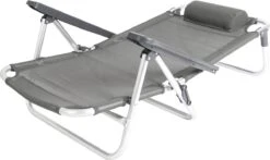 Bo-Camp Beach Chair - Monaco - Aluminium - Grijs -Buitenkampeerwinkel 1200x715