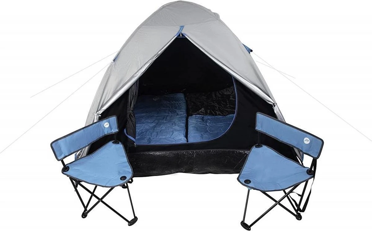MaxxSport Camping Set - 2 Persoons - Tent + Slaapzakken + Campingstoelen - 200x190x120cm 2 MaxxSport Camping Set - 2 Persoons - Tent + Slaapzakken + Campingstoelen - 200x190x120cm - Afbeelding 2