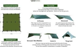 Tarp 3x3 – Olive Green -Buitenkampeerwinkel 1200x748 8