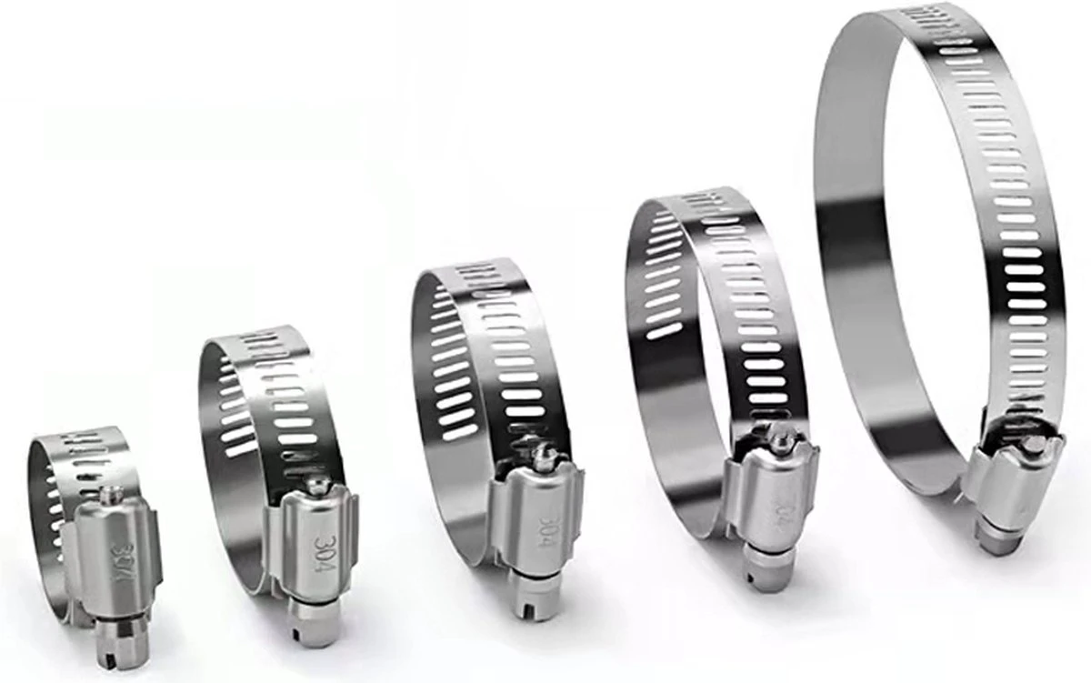 BOTC Slangklemmen Set - RVS Slangklem - Ø 8-38mm - 60 Delig 2 BOTC Slangklemmen Set - RVS Slangklem - Ø 8-38mm - 60 Delig - Afbeelding 2