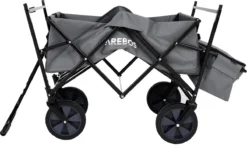 AREBOS Handwagen Vouwbare Dak Handwagen Vouwbare Trolley Uitrustingswagen Grijs -Buitenkampeerwinkel 1200x759 4