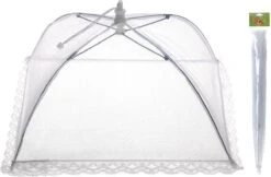 Merkloos Opvouwbaar Vliegennetje / Vliegenkapje 45 X 45 Cm - Hoogte 20 Cm -Buitenkampeerwinkel 1200x787