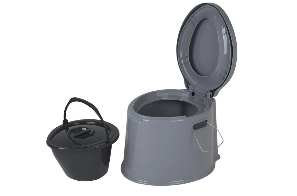 Bo-Camp Draagbaar Camping Toilet - 7 Liter - Grijs 4 Bo-Camp Draagbaar Camping Toilet - 7 Liter - Grijs - Afbeelding 4