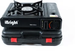 IBright Draagbare Camping Kooktoestel - Gasbrander - 1 Pits Gaspit - Elektrische Ontsteking - 2900 Watt - Met Koffer - Zwart -Buitenkampeerwinkel 1200x805 8