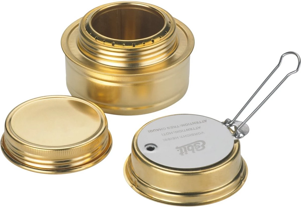 Esbit Spiritus/Alcohol Brander - Messing - Compact - Met Handvat 2 Esbit Spiritus/Alcohol Brander - Messing - Compact - Met Handvat - Afbeelding 2