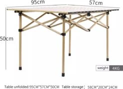 Buxibo - Lichtgewicht Vouwbare Campingtafel - Inklapbaar - Vis/Tuin/Picknick Tafel - Kamperen - Met Opberghoes - Aluminium - Grijs -Buitenkampeerwinkel 1200x869 1