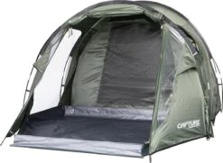 Capture Outdoor, 3-Man XXL Tent "Seikan XTR-3", Voor 3 XXL Personen, 215x400x155cm, DeLuxe Tent En Canvas, "Airflow System", … -Buitenkampeerwinkel 1200x878