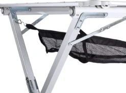 Campart Campingtafel XL TA-0806 - Opvouwbaar, Lichtgewicht En Met Verstelbare Poten - Kampeertafel Inklapbaar Inclusief Opbergtas - 140 X 80 X 70 Cm - Wit -Buitenkampeerwinkel 1200x891