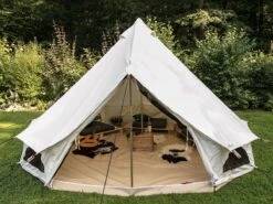 Skandika Tipii 400 Canvas Tent – Tipi-tenten – 8 Persoons Familietent - Campingtent – Muggengaas – 250 Cm Stahoogte – 400 Cm Diameter – 4000 Mm Waterkolom – Indische Tent, Partytent, Festivaltent – Outdoor, Camping, Tuin – Kamperen – Wit -Buitenkampeerwinkel 1200x900 38