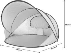 Deryan Luxe Pop Up Strandtent XXL - Anti-UV 50+ - Zilver -Buitenkampeerwinkel 1200x907 3