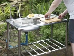 Camping/Outdoor Inox Tafel Met Gootsteen Lavabo En Kraan 100x77x50cm 9 Camping/Outdoor Inox Tafel Met Gootsteen Lavabo En Kraan 100x77x50cm -Buitenkampeerwinkel 1200x909