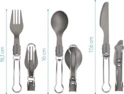 Navaris Campingbestek Van Titanium - Set Met Vork, Mes En Lepel - Inklapbaar - Bestekset Voor Onderweg - Inclusief Karabijnhaak En Bewaarzakje 14 Navaris Campingbestek Van Titanium - Set Met Vork, Mes En Lepel - Inklapbaar - Bestekset Voor Onderweg - Inclusief Karabijnhaak En Bewaarzakje -Buitenkampeerwinkel 1200x913