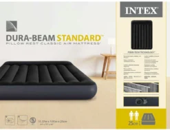 Intex Luchtbed - Twijfelaar - 137 X 191 X 25 Cm - Blauw - Met Ingebouwde Pomp, Hoeslaken Antraciet En Reparatieset -Buitenkampeerwinkel 1200x916 2
