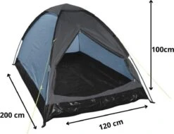 Orange85 Tent - 1 Persoons - Festivaltent - Blauw - Glow In The Dark - 200x120x100 Cm - Polyester -Buitenkampeerwinkel 1200x925