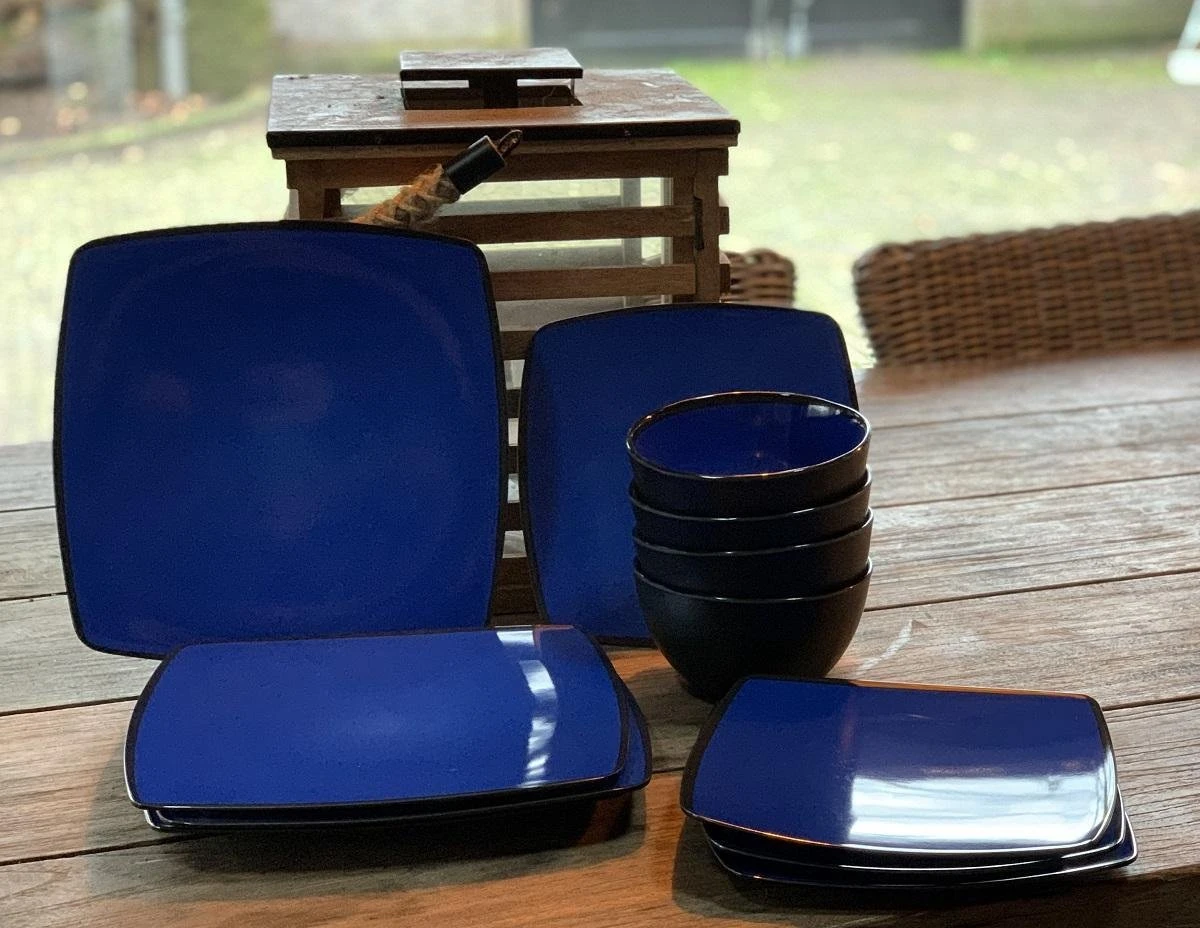 Camping Servies - 12 Delig – 100% Melamine Servies Set – Campingservies – Melamine Servies - Blue Ocean 1 Camping Servies - 12 Delig – 100% Melamine Servies Set – Campingservies – Melamine Servies - Blue Ocean