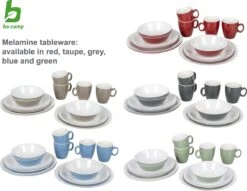 Bo-Camp Servies - Campingbord - 100% Melamine - 16-delig - Groen -Buitenkampeerwinkel 1200x928 2