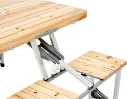 CAMPZ Fir Wood Picknicktafel, Bruin/grijs -Buitenkampeerwinkel 1200x937