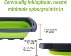 Buxibo - 3-Delige Keuken Vergiet Set Inklapbaar Groen/Grijs -Buitenkampeerwinkel 1200x948 1