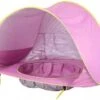 Merkloos Strand Tent Met Zwembad - Roze - UPF 50+ UV Werend - Waterdicht - Pop Up - Baby & Kind