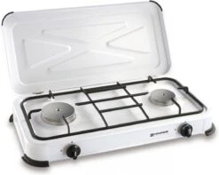 Kemper Gas Kooktoestel - Campingkooktoestel - INCLUSIEF Installatiesetje - Met 2 RVS Branders - 2600W -Buitenkampeerwinkel 1200x959 2