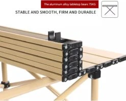 Buxibo - Lichtgewicht Vouwbare Campingtafel - Inklapbaar - Vis/Tuin/Picknick Tafel - Kamperen - Met Opberghoes - Aluminium - Grijs -Buitenkampeerwinkel 1200x967