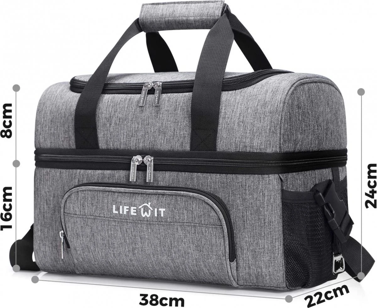 Lifewit 20L Koeltas | 20 Liter | Opvouwbaar | Koelbox-Koeltas | Isolatietas/ Picknicktas Voor Levensmiddelen / Grijs 7 Lifewit 20L Koeltas | 20 Liter | Opvouwbaar | Koelbox-Koeltas | Isolatietas/ Picknicktas Voor Levensmiddelen / Grijs - Afbeelding 7