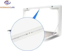 Merkloos NormadicLife® - Outdoor – Opklapbare Tafel - Eettafel – Tafel Voor Buitenkeuken - Caravan – Camper – Picknicktafel - Ingebouwd Ledlicht – Wit -Buitenkampeerwinkel 1200x993