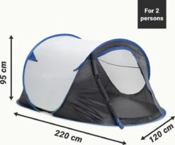 JEMIDI Tweepersoons Pop-up Tent - Opgooitent, Werptent Voor 2 Personen - Ideaal Als Festivaltent Of Kampeertent - Verschillende Kleuren -Buitenkampeerwinkel 1200x994 3
