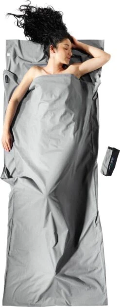Cocoon Travelsheet InsectShield 100% Katoen - Safari Grey -Buitenkampeerwinkel 471x1200 1