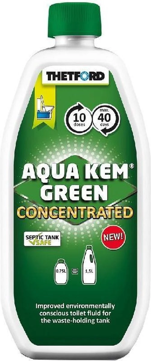 Thetford Aqua Kem Green - Concentrated - 0,75L 1 Thetford Aqua Kem Green - Concentrated - 0,75L