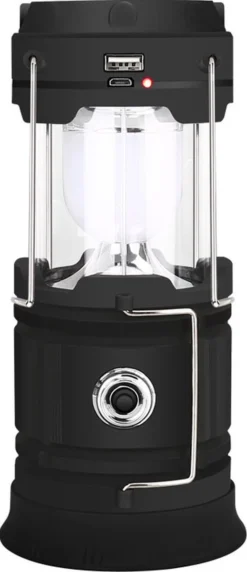 Merkloos Xtraworks - Multifunctionele Solar LED Campinglamp Met Handvatten - IPX 45 Waarde, USB-lader En Powerbank - Mat Zwart -Buitenkampeerwinkel 518x1200 1