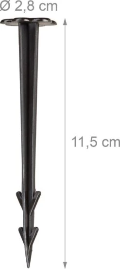 Relaxdays Grondzeilpen Kunststof - 100 Haringen - Grondpen Tuinzeil - Grondharing Set -Buitenkampeerwinkel 538x1200 2